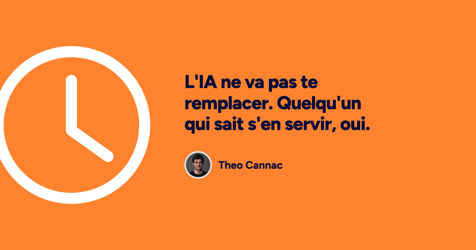 L'IA ne va pas te remplacer. Quelqu'un qui sait s'en servir, oui. 3 L'IA ne va pas te remplacer. Quelqu'un qui sait s'en servir, oui.